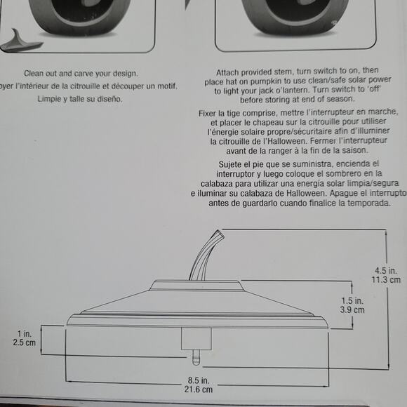 NWT Halloween Solar 7 Color Changing LED Pumpkin Jack-o-lantern Hat - Picture 7 of 10